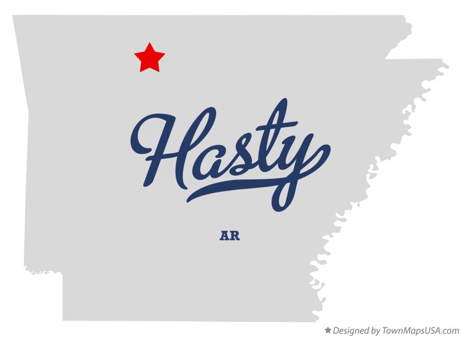 Map of Hasty, AR, Arkansas