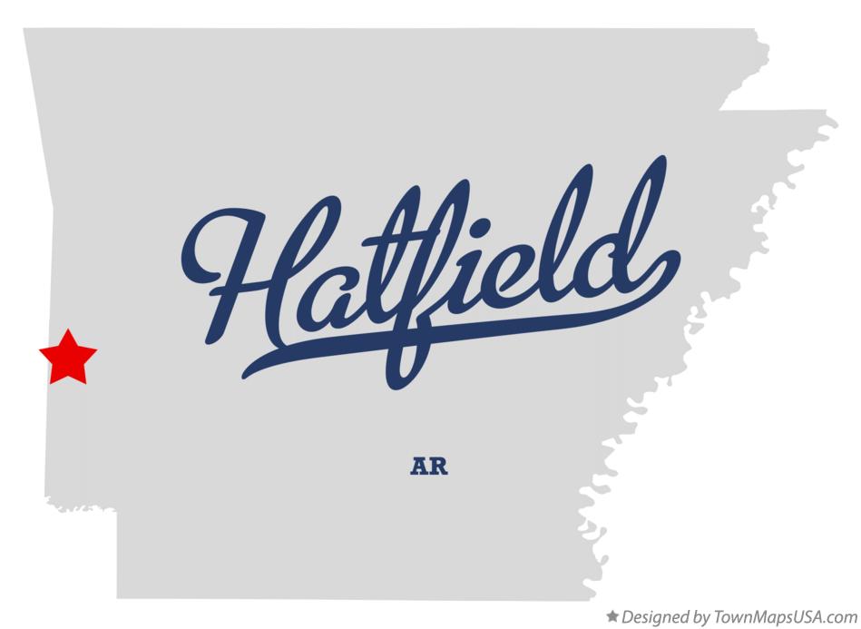 Map of Hatfield, AR, Arkansas