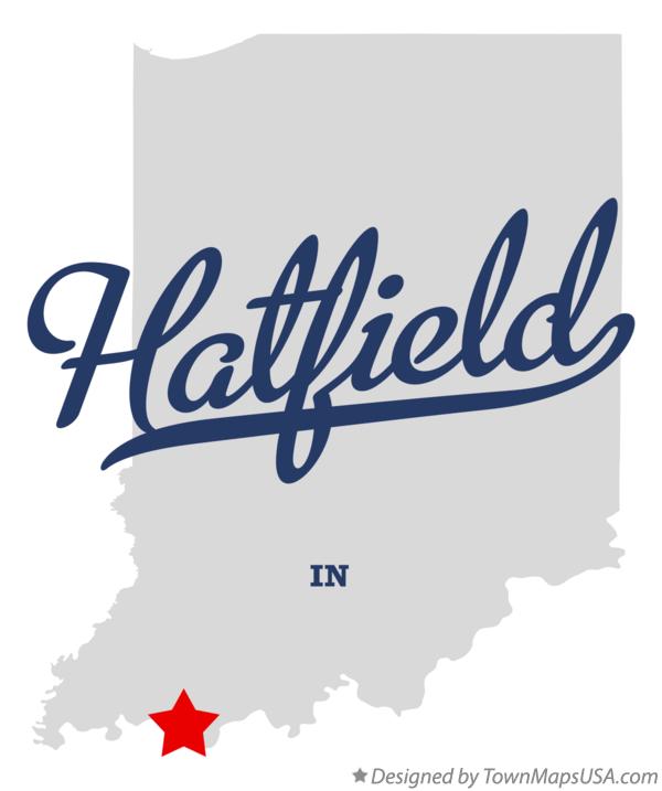 Map of Hatfield, IN, Indiana