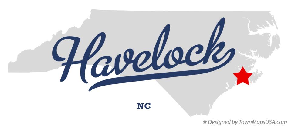 Map of Havelock, NC, North Carolina