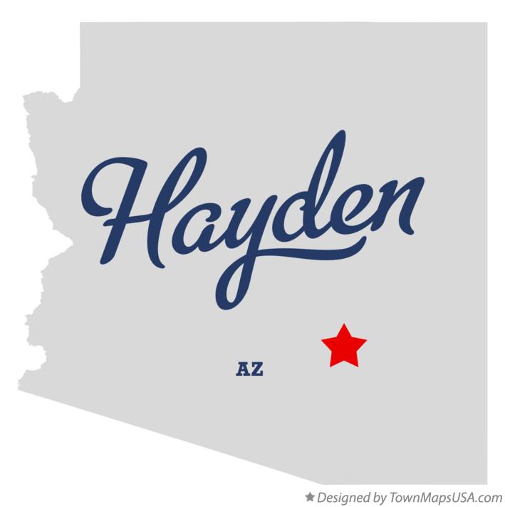 Map of Hayden, AZ, Arizona