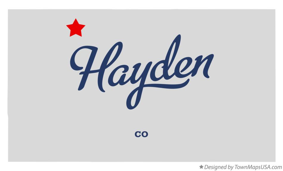 Map of Hayden, CO, Colorado