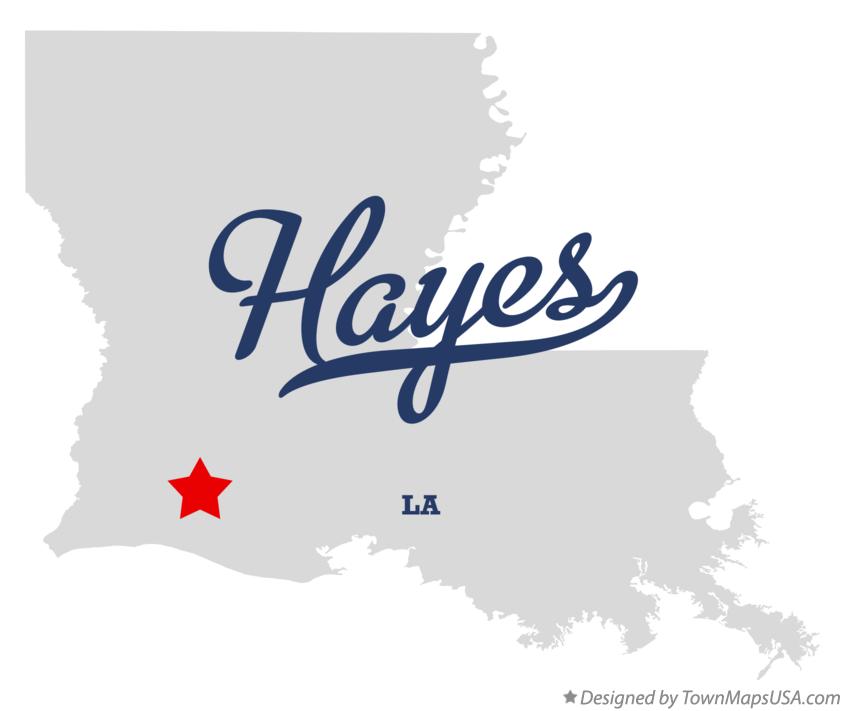 Map of Hayes, LA, Louisiana