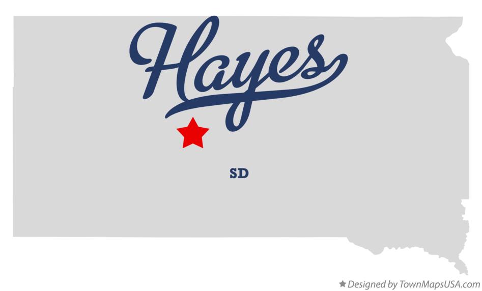 Map of Hayes, SD, South Dakota