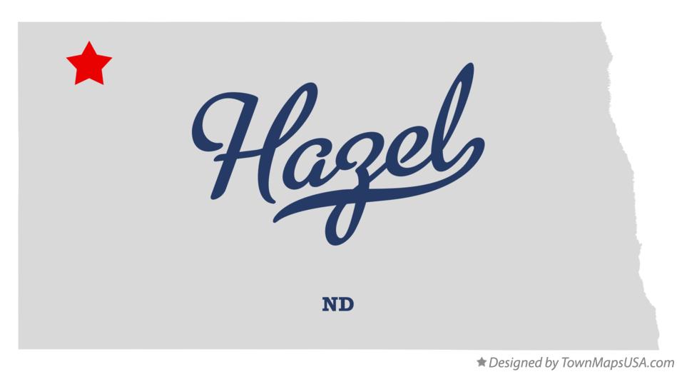 Map of Hazel, ND, North Dakota