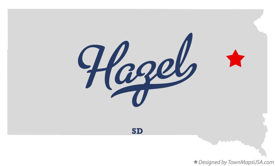 Map of Hazel, SD, South Dakota