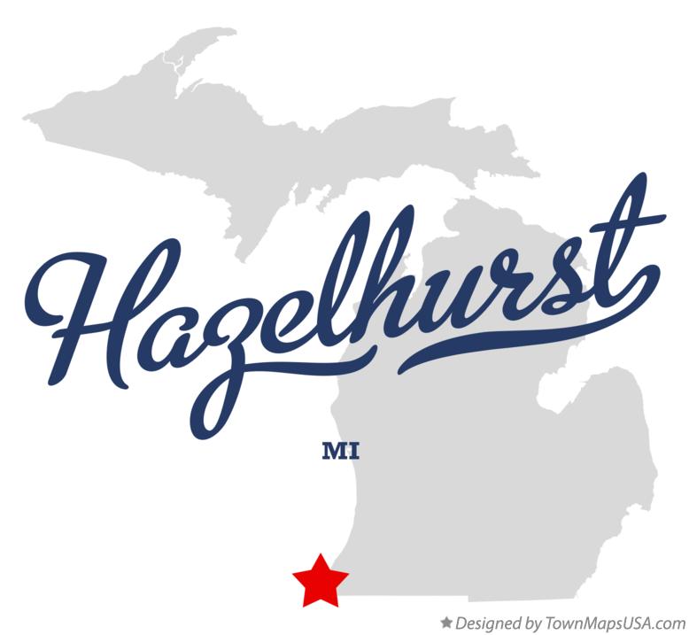 Map of Hazelhurst, MI, Michigan