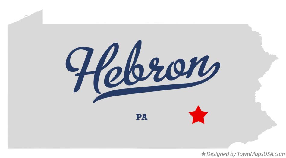 Map of Hebron, Lebanon County, PA, Pennsylvania