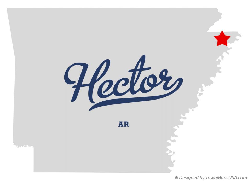 Map of Hector, Mississippi County, AR, Arkansas