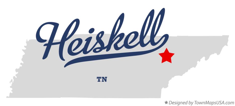 Map of Heiskell, TN, Tennessee