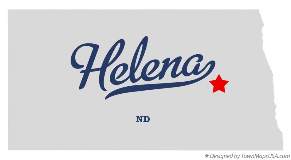 Map of Helena, ND, North Dakota