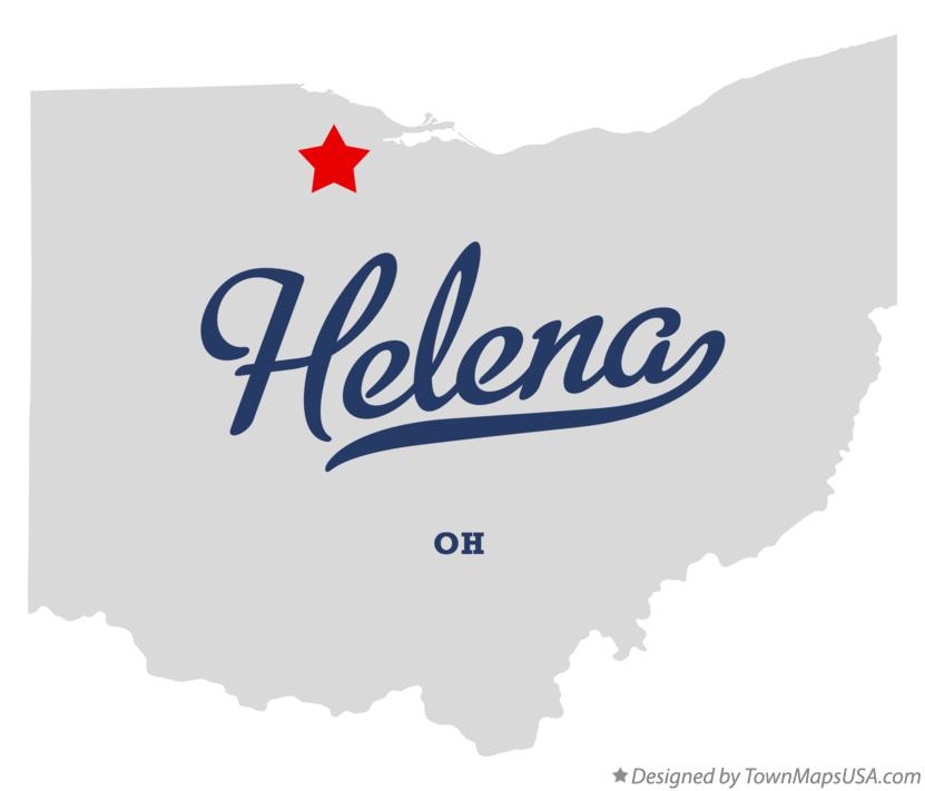 Map of Helena, OH, Ohio