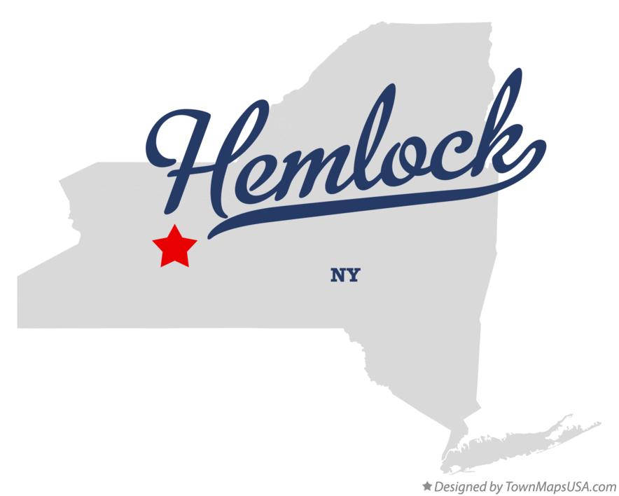 Map of Hemlock, NY, New York