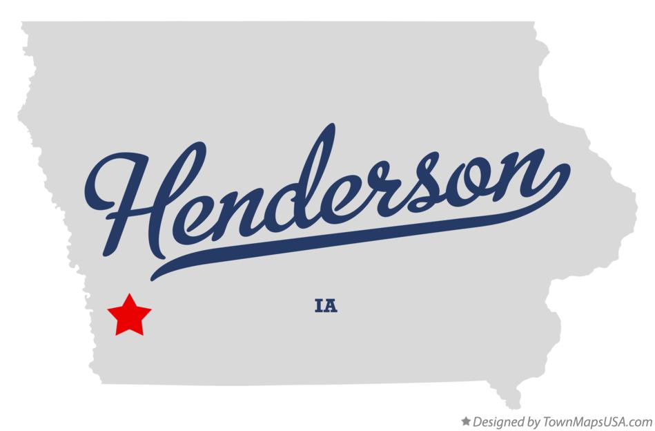 Map of Henderson, IA, Iowa