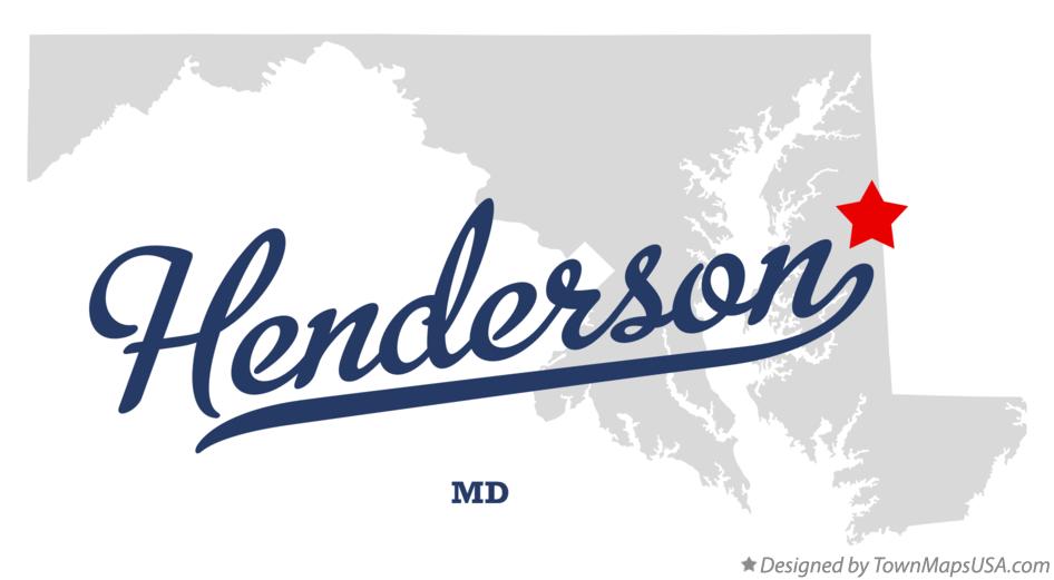 Map of Henderson, MD, Maryland