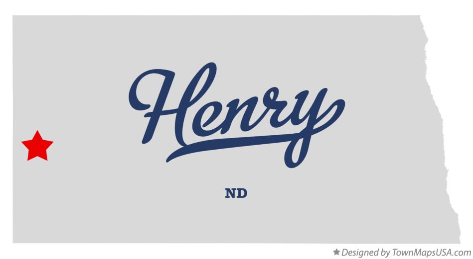 Map of Henry, ND, North Dakota