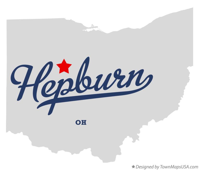 Map of Hepburn, OH, Ohio