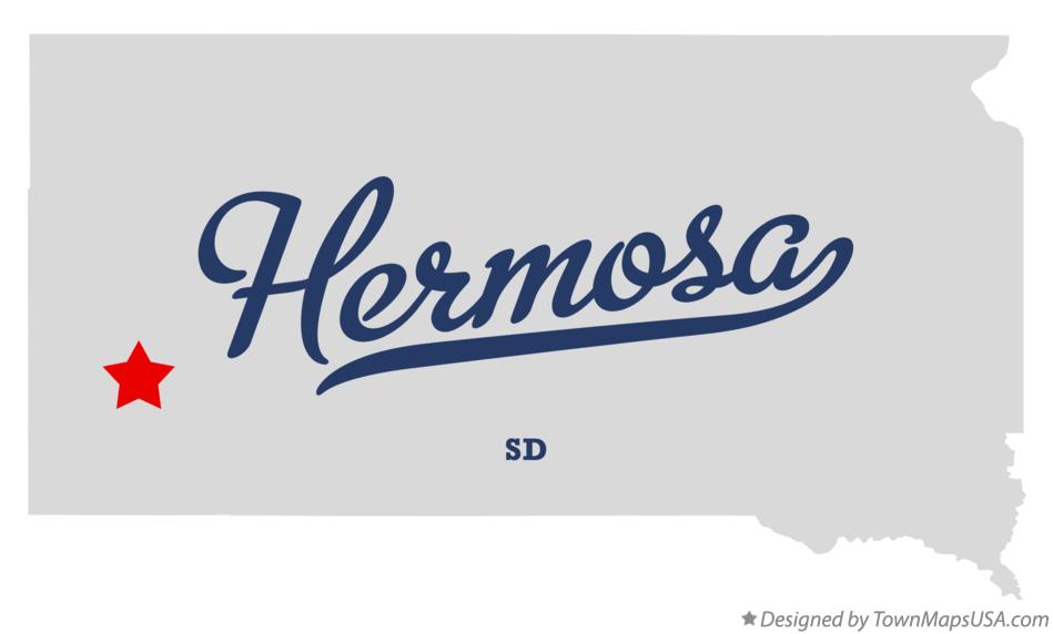 Map of Hermosa, SD, South Dakota