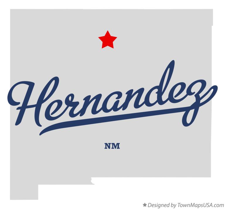 Map of Hernandez, NM, New Mexico