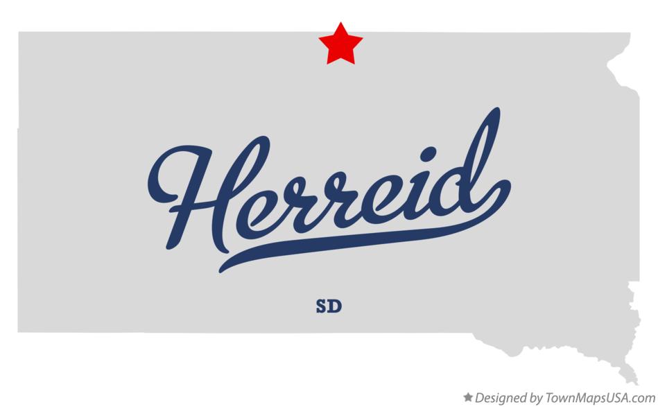 Map of Herreid, SD, South Dakota