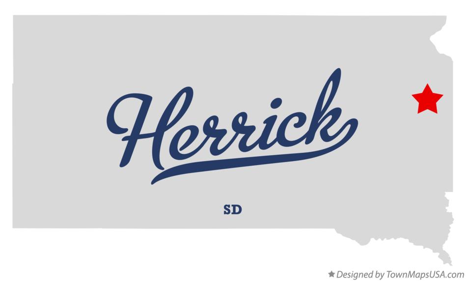 Map of Herrick, Deuel County, SD, South Dakota