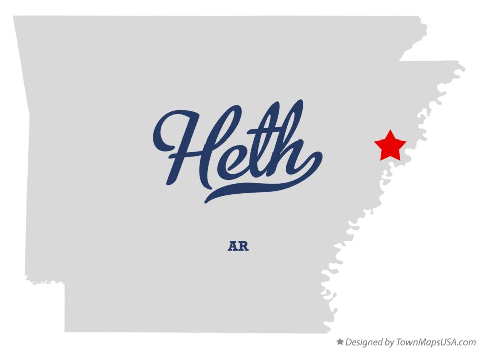 Map of Heth, AR, Arkansas