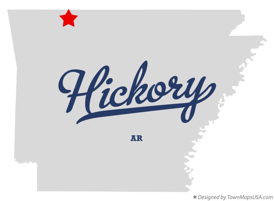 Map of Hickory, AR, Arkansas