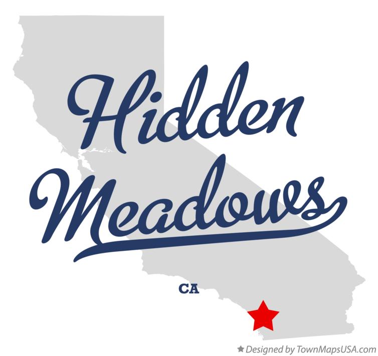Map of Hidden Meadows, CA, California