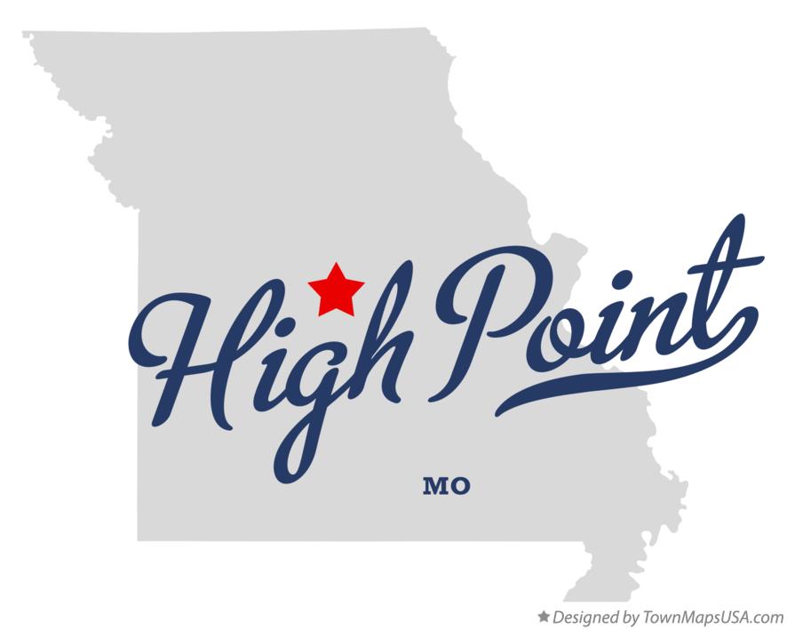 Map of High Point, MO, Missouri
