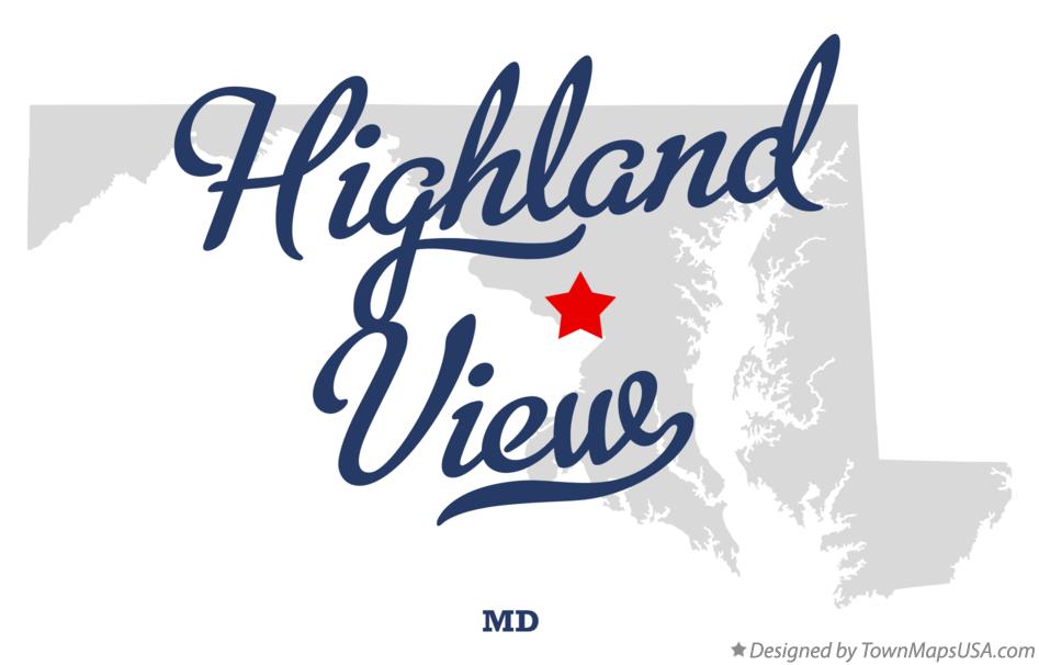 Map of Highland View, MD, Maryland
