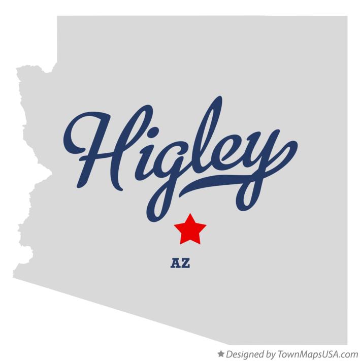 Map of Higley, AZ, Arizona