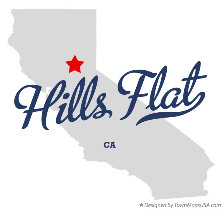 Map of Hills Flat, CA, California
