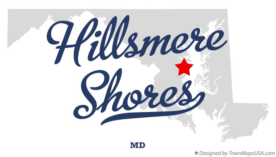 Map of Hillsmere Shores, MD, Maryland