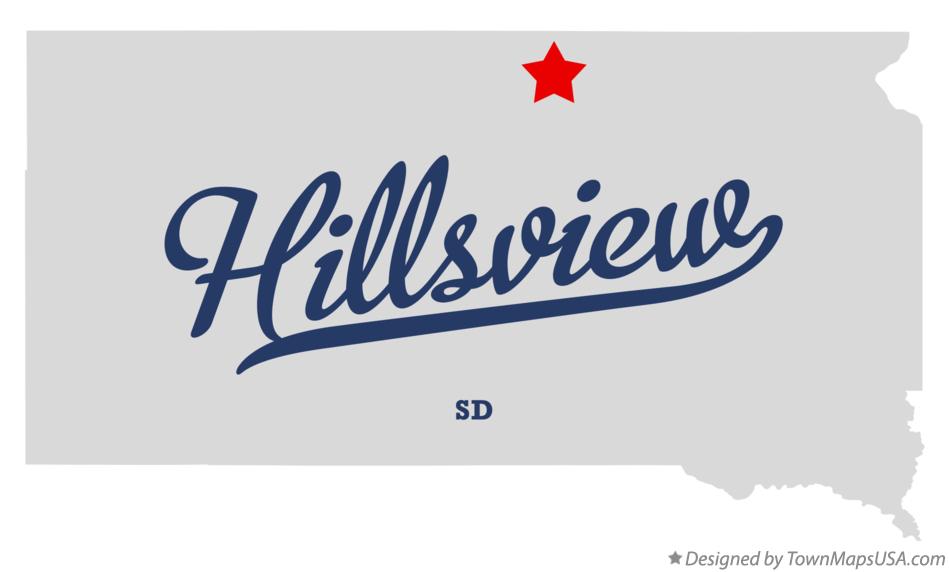 Map of Hillsview, SD, South Dakota
