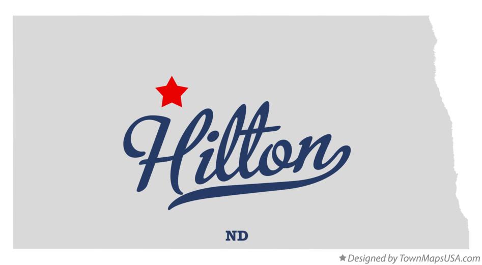 Map of Hilton, ND, North Dakota