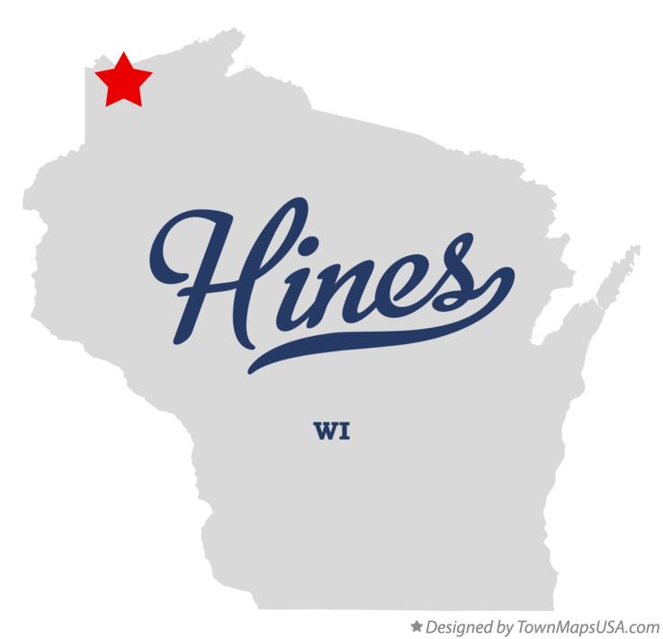 Map of Hines, WI, Wisconsin
