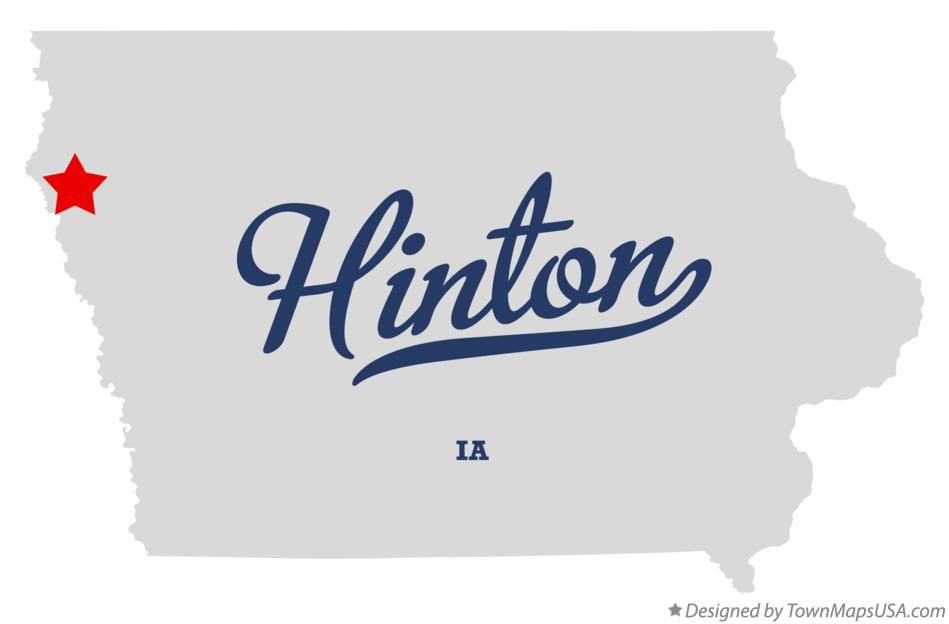 Map of Hinton, IA, Iowa
