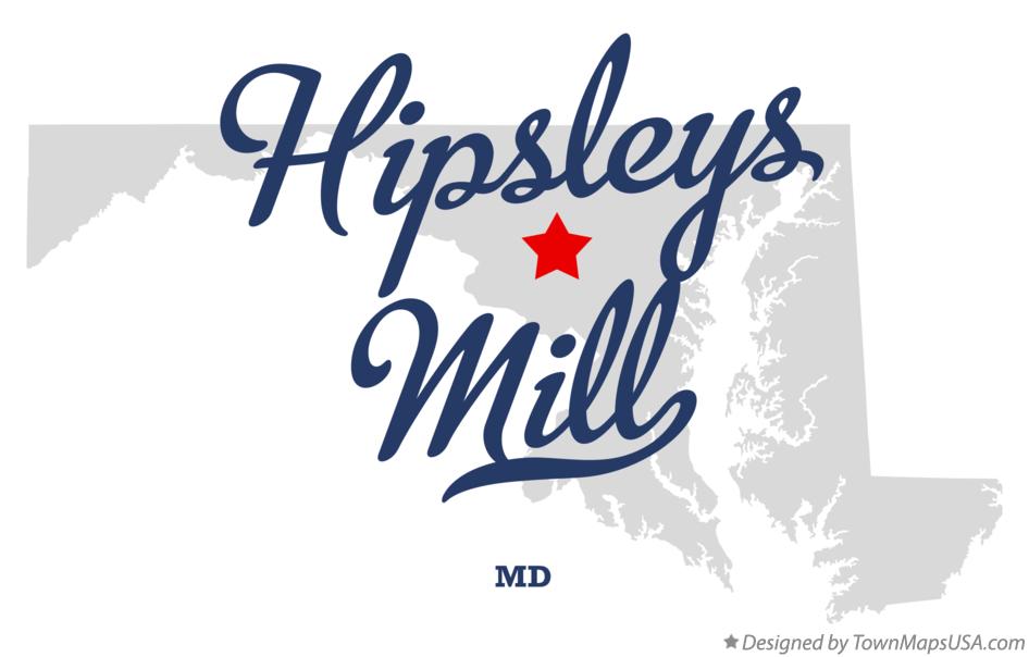 Map of Hipsleys Mill, MD, Maryland