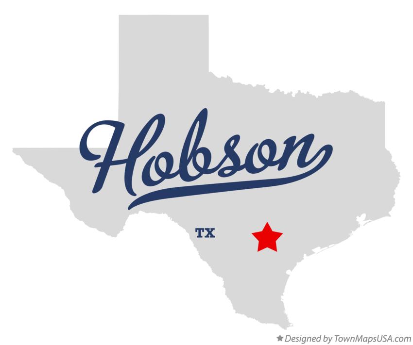 Map of Hobson, TX, Texas