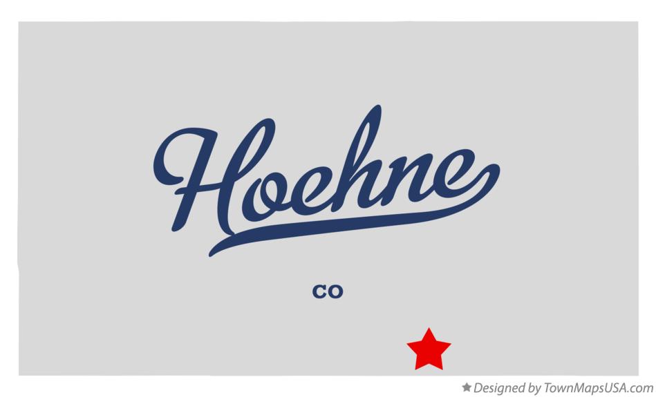 Map of Hoehne, CO, Colorado