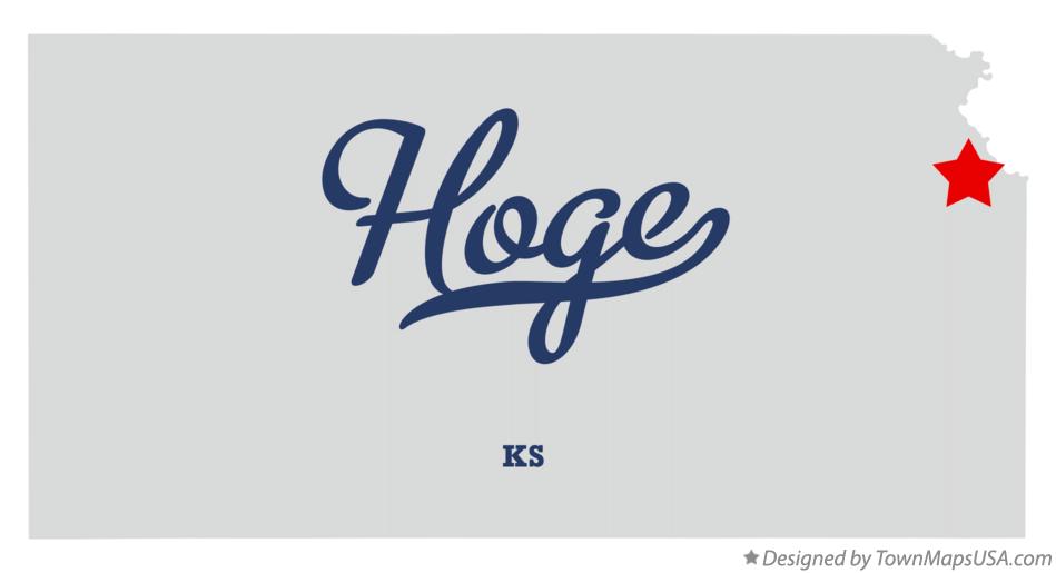 Map of Hoge, KS, Kansas
