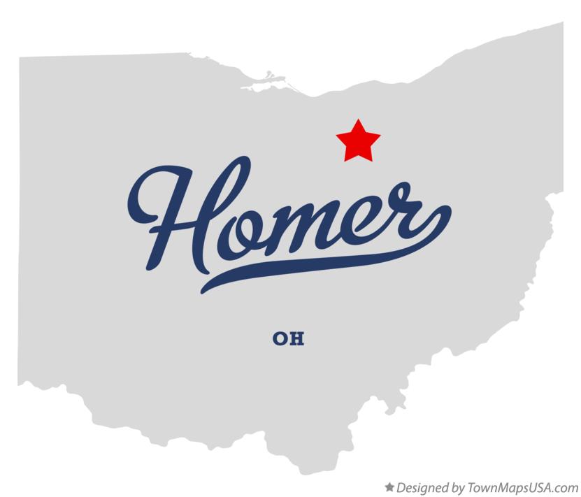 Map of Homer, Medina County, OH, Ohio
