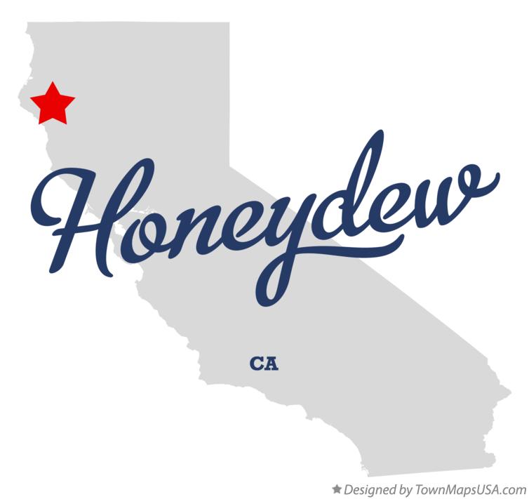 Map of Honeydew, CA, California