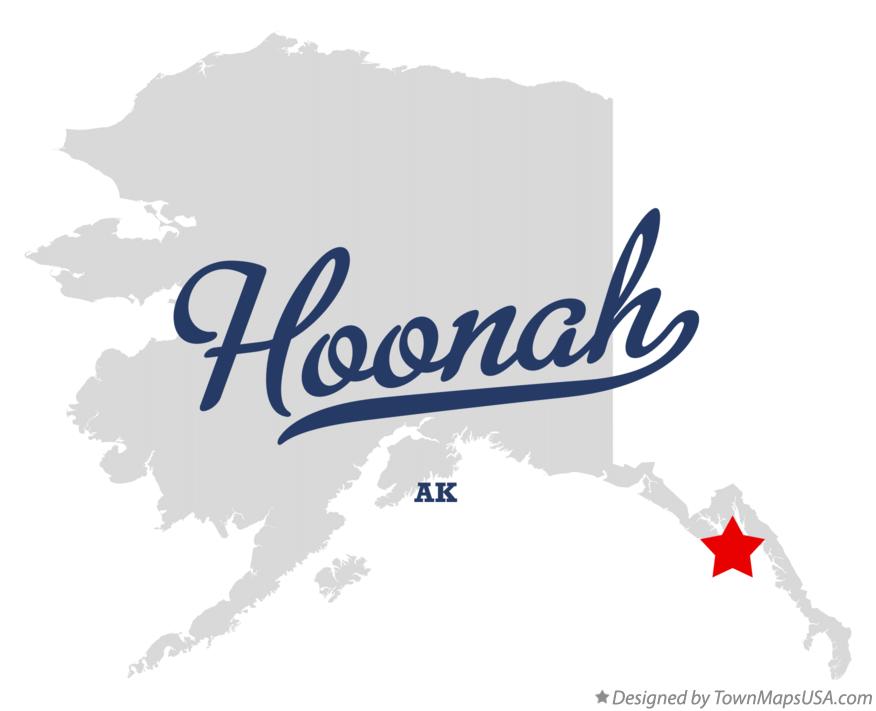 Map of Hoonah, AK, Alaska