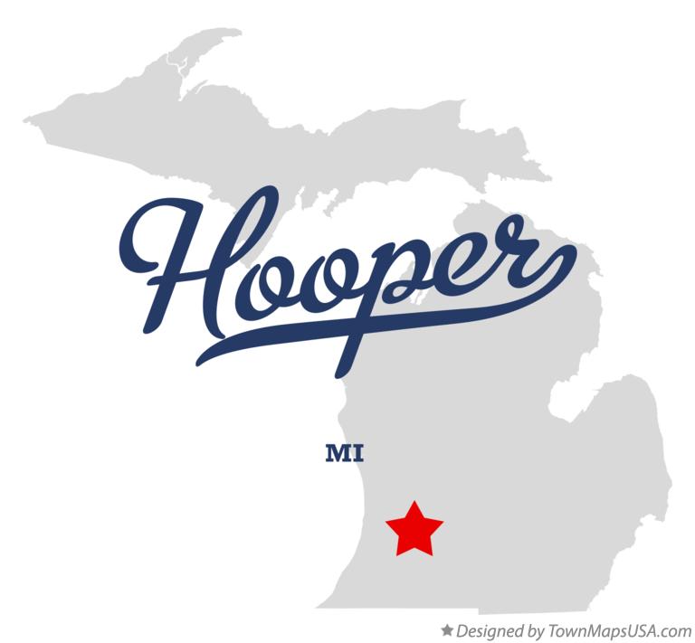 Map of Hooper, MI, Michigan