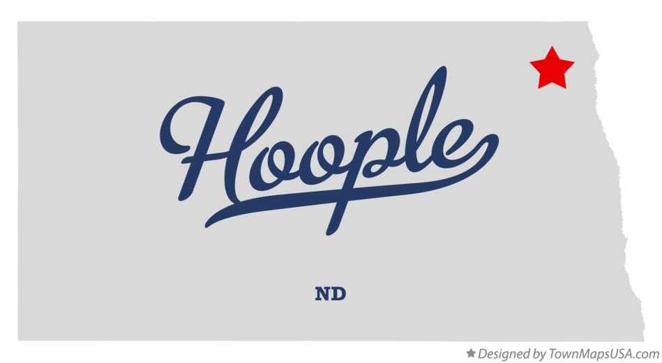Map of Hoople, ND, North Dakota