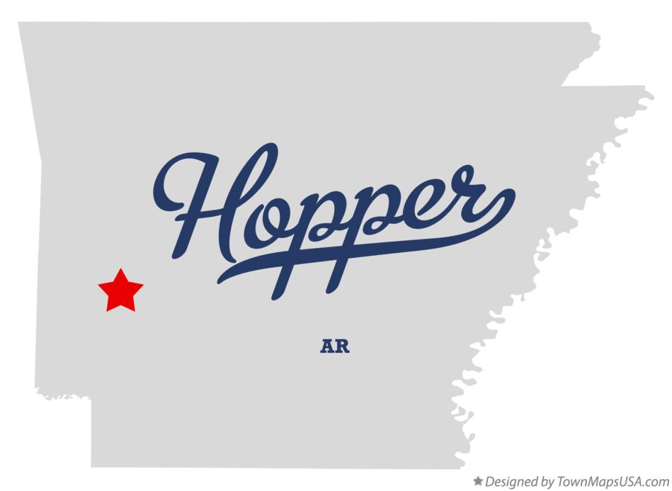 Map of Hopper, AR, Arkansas