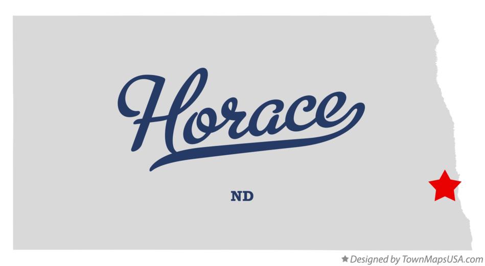 Map of Horace, ND, North Dakota