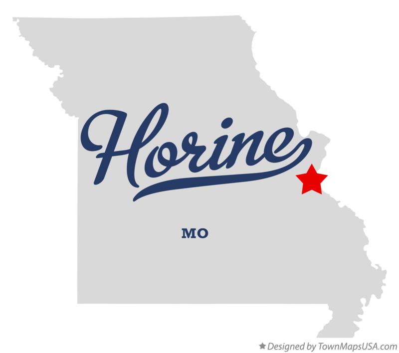 Map of Horine, MO, Missouri