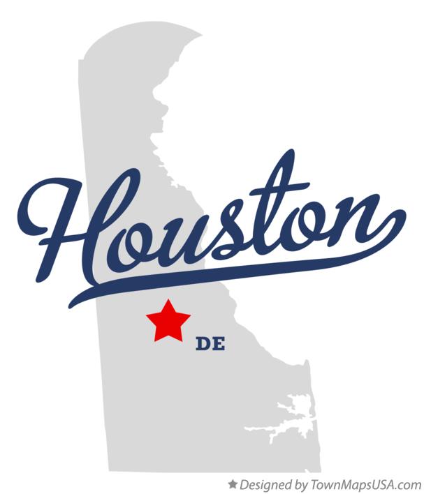 Map of Houston, DE, Delaware